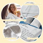 Couverture Polaire Sherpa Personnalisée avec Nom Style Lettre Écrite à la Main Cadeau Fête des Mères Fête des Pères pour Famille Papa Maman