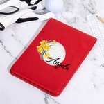 Personalised Multicolor Birth Flower PU Leather Golf Scorecard Holder with Name Birthday Anniversary Gift for Golfer