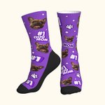 Personalisierte lustige Haustier Portrait Foto Socken mit Nummer Text Memorial Geburtstag Geschenk für Hund Katze Haustier Liebhaber