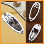 Personalized Oval Guitar Jack Socket Plate with Engraved Letters and 2 Screws Musical Instrument Accessory Gift for Guitar Lovers