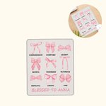 Tapis de Souris Personnalisé avec Parole Bénie Biblique et Nœud Papillon Cadeau Anniversaire pour Femme Chrétienne