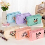 Gepersonaliseerd PU lederen bloemig kapper toilettasje met naam Verjaardagscadeau voor kapper kapper