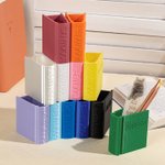 Personalized 3D Printed Book Shaped Pencil Bookmark Holder Multicolor Bookself Decoration Birthday Gift for Bookworm Book Lover