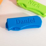 Personalisierte 3D-Druck Multicolor gefaltet Kind spielen Messer mit Namen Erleuchtung Fidget Spielzeug Kindertag Geburtstag Geschenk für Jungen Mädchen