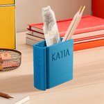 Personalized 3D Printed Book Shaped Pencil Bookmark Holder Multicolor Bookself Decoration Birthday Gift for Bookworm Book Lover