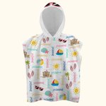 Personalized Sunglasses Castle Slippers Soft Quick Dry Summer Cape Beach Towel With Name Holiday Beach Accessories Children Gift