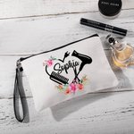 Personalised Floral Hairstylist Makeup Bag with Name Birthday Gift for Hairdresser Barber