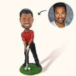 Personalised Handmade 3D Bobblehead Doll Photo Golfer Figurine Father's Day Birthday Gift for Father Golf Lover