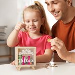 Personalized Cute Cartoon Wooden Money Boxes with Name Birthday Gift for Kids