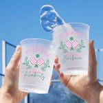 Personalisierte Pickleball Paddles Shatterproof Food Grade PP Plastic Cup Set von 10 Party Club Geschenk für Pickleball Fans
