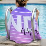 Gepersonaliseerde Quick Dry Zandvrij Kleurrijk Kleurverloop Strandlaken met Naam Zomerfeest Reisbenodigdheden Verjaardagscadeau voor Vriendin Familie