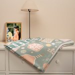 Personalised Retro Flower Pickleball Paddles Soft Blanket with Name Birthday Christmas Gift for Pickleball Lover