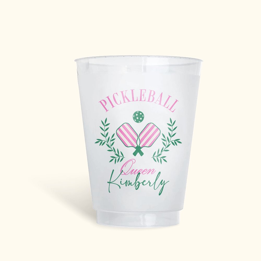Personalizzato Pickleball Paddles infrangibile Food Grade PP tazza di plastica Set di 10 Party Club regalo per gli appassionati di Pickleball