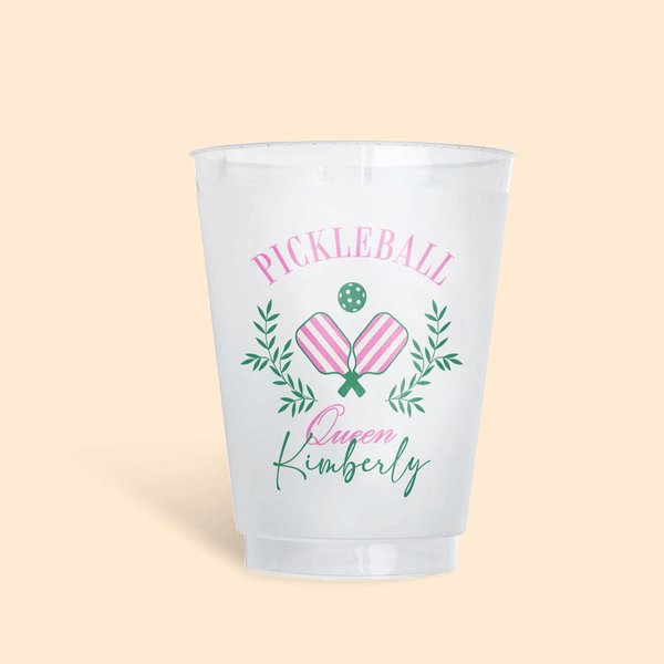 Personalisierte Pickleball Paddles Shatterproof Food Grade PP Plastic Cup Set von 10 Party Club Geschenk für Pickleball Fans