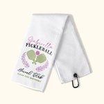 Personalized Super Absorbent Pickleball Theme Name Waffle Sport Towel Tea Towel with Clip Birthday Gift for Pickleball Lovers
