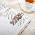 Set di 2 segnalibri magnetici personalizzati con bolle d'aria e lettere floreali regalo di ritorno a scuola per insegnanti e amanti dei libri