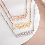 Personalized American Sign Language Necklace with Fingerspelling Name Charm Heartwarming Gift for Deaf ASL Interpreter Teacher