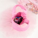 Personalised Cute Mini Ballerina Tutu Tote Bag with Glitter Name Birthday Gift for Ballet Lovers Girls