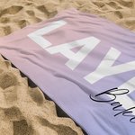 Gepersonaliseerde Quick Dry Zandvrij Kleurrijk Kleurverloop Strandlaken met Naam Zomerfeest Reisbenodigdheden Verjaardagscadeau voor Vriendin Familie