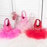 Personalised Cute Mini Ballerina Tutu Tote Bag with Glitter Name Birthday Gift for Ballet Lovers Girls