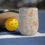 Henkilökohtainen 12oz Pickleball Paddles Tumbler Cup nimi ja olki Pickleball Party Team lahja urheilun ystävälle