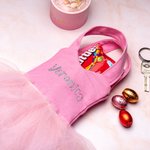 Personalised Cute Mini Ballerina Tutu Tote Bag with Glitter Name Birthday Gift for Ballet Lovers Girls