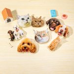 Personalisierte niedliche Haustier Porträt Acryl Pin Brosche Memorial Geburtstagsgeschenk für Tierliebhaber