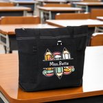 Personalisierte große Kapazität Bleistifte Blume Tragetasche mit Reißverschluss und Name Anerkennung zurück zu Schule Geschenk für Lehrer