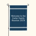 Drapeau de Jardin Multicolore Personnalisé avec Texte Double Face Décoration d'Éxtérieur Cadeau Vacances Déménagement pour Famille Ami