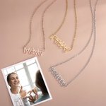 Personalized American Sign Language Necklace with Fingerspelling Name Charm Heartwarming Gift for Deaf ASL Interpreter Teacher