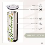 Personalisierte bunte Pickleball 20oz Skinny Becher mit Namen und Strohhalm Graduierung Geburtstag Geschenk für Sportliebhaber