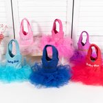 Personalised Cute Mini Ballerina Tutu Tote Bag with Glitter Name Birthday Gift for Ballet Lovers Girls