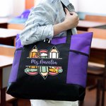 Personalisierte große Kapazität Bleistifte Blume Tragetasche mit Reißverschluss und Name Anerkennung zurück zu Schule Geschenk für Lehrer