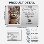 Personalizzato Ti porterò con me finché non ti vedrò di nuovo Cane Gatto Foto Portafoglio con nome Compleanno Regalo di simpatia per chi ama gli anima