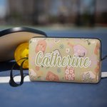 Personalized Retro Flower Pickleball Ball Pouch with Name Birthday Gift for Sports Lover