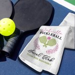 Personalized Super Absorbent Pickleball Theme Name Waffle Sport Towel Tea Towel with Clip Birthday Gift for Pickleball Lovers