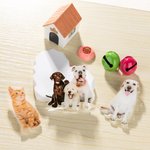 Personalisierte niedliche Haustier Porträt Acryl Pin Brosche Memorial Geburtstagsgeschenk für Tierliebhaber