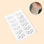 Tatouage Temporaire Imperméable Personnalisé avec 1-5 Noms Motif de Coeurs Cadeau de Soirée Fête des Pères pour Famille Ami Couple