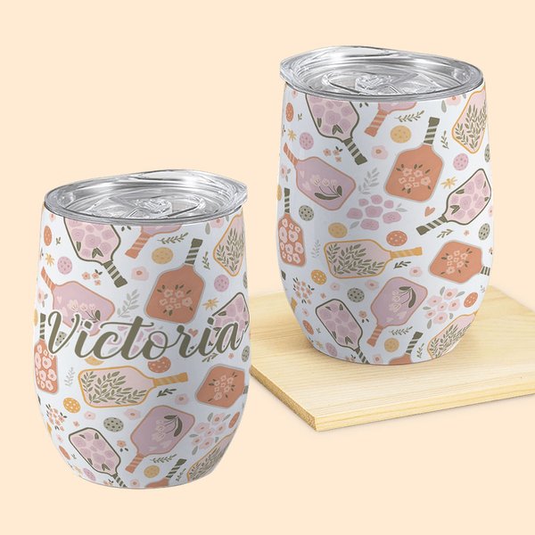 Gepersonaliseerde 12oz Pickleball Paddles Tumbler Cup met naam en rietje Pickleball Party Team Gift voor sportliefhebber