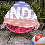 Gepersonaliseerde Quick Dry Zandvrij Kleurrijk Kleurverloop Strandlaken met Naam Zomerfeest Reisbenodigdheden Verjaardagscadeau voor Vriendin Familie