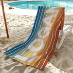 Gepersonaliseerde Quick Dry Zandvrij Kleurrijk Kleurverloop Strandlaken met Naam Zomerfeest Reisbenodigdheden Verjaardagscadeau voor Vriendin Familie