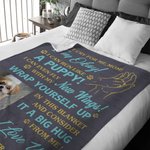 Personalised Multicolor Dog Cat Photo Soft Blanket with Name Date Memorial Sympathy Gift for Pet Lovers