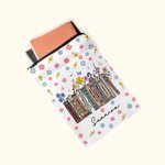 Personalised Waterproof Spring Wildflowers Book Sleeve Cover with Book Title and Name Back to School Appreciation Gift for Teacher Reading Lover
