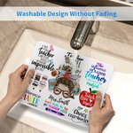 Personalisierte Spaß Cartoon Bleistift Apfel lehren Liebe inspirieren rutschfeste Mauspad mit Namen Wertschätzung zurück zu Schule Geschenk für Lehrer