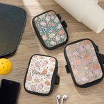 Personalisierte Retro Blume Pickleball Paddles Wasser Cup Pouch mit verstellbarer Schnalle Geburtstag Geschenk für Sportliebhaber