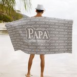 Personalisiertes Schnell-Trocknen Strandtuch mit Namen Badetuch Sommer Accessoire Geburtstag Geschenk für Familie