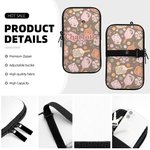 Personalisierte Retro Blume Pickleball Paddles Wasser Cup Pouch mit verstellbarer Schnalle Geburtstag Geschenk für Sportliebhaber