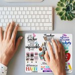 Personalisierte Spaß Cartoon Bleistift Apfel lehren Liebe inspirieren rutschfeste Mauspad mit Namen Wertschätzung zurück zu Schule Geschenk für Lehrer