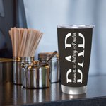 Personalized Dad Nutritional Facts 20oz Tumbler with 1 - 12 Kid's Name Father's Day Birthday Gift for Him