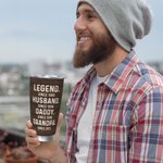 Personalized Papa Bear Legend 20oz Tumbler with Name and 1-12 Kid Bears Father's Day Birthday Gift for Him